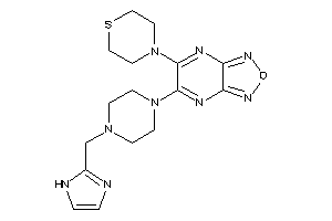 Image of 5-[4-(1H-imidazol-2-ylmethyl)piperazino]-6-thiomorpholino-furazano[3,4-b]pyrazine