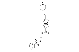 N-[2-(benzenesulfonamido)ethyl]-5-[2-(4-piperidyl)ethyl]thieno[2,3-b]thiophene-2-carboxamide