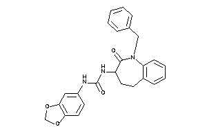 1-(1,3-benzodioxol-5-yl)-3-(1-benzyl-2-keto-4,5-dihydro-3H-1-benzazepin-3-yl)urea