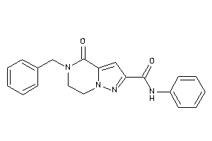 Image of 5-benzyl-4-keto-N-phenyl-6,7-dihydropyrazolo[1,5-a]pyrazine-2-carboxamide