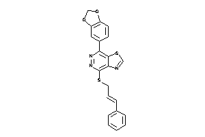 7-(1,3-benzodioxol-5-yl)-4-(cinnamylthio)thiazolo[4,5-d]pyridazine