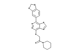 2-[[7-(1,3-benzodioxol-5-yl)thiazolo[4,5-d]pyridazin-4-yl]thio]-1-piperidino-ethanone
