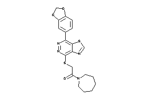 1-(azepan-1-yl)-2-[[7-(1,3-benzodioxol-5-yl)thiazolo[4,5-d]pyridazin-4-yl]thio]ethanone
