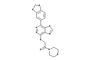 2-[[7-(1,3-benzodioxol-5-yl)thiazolo[4,5-d]pyridazin-4-yl]thio]-1-morpholino-ethanone