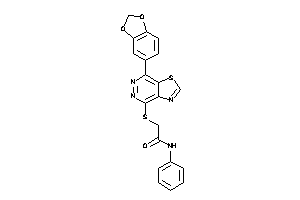 2-[[7-(1,3-benzodioxol-5-yl)thiazolo[4,5-d]pyridazin-4-yl]thio]-N-phenyl-acetamide