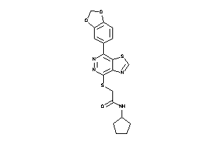 2-[[7-(1,3-benzodioxol-5-yl)thiazolo[4,5-d]pyridazin-4-yl]thio]-N-cyclopentyl-acetamide