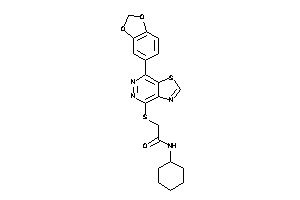 2-[[7-(1,3-benzodioxol-5-yl)thiazolo[4,5-d]pyridazin-4-yl]thio]-N-cyclohexyl-acetamide
