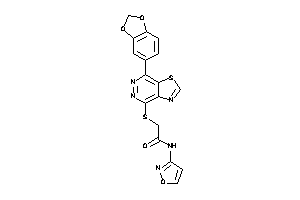 2-[[7-(1,3-benzodioxol-5-yl)thiazolo[4,5-d]pyridazin-4-yl]thio]-N-isoxazol-3-yl-acetamide
