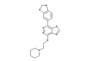 7-(1,3-benzodioxol-5-yl)-4-(2-piperidinoethylthio)thiazolo[4,5-d]pyridazine