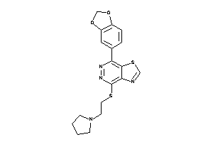 7-(1,3-benzodioxol-5-yl)-4-(2-pyrrolidinoethylthio)thiazolo[4,5-d]pyridazine