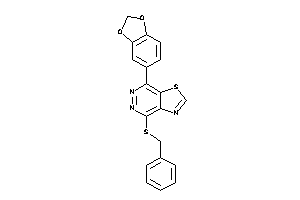 7-(1,3-benzodioxol-5-yl)-4-(benzylthio)thiazolo[4,5-d]pyridazine