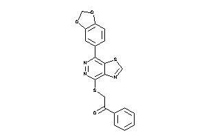 2-[[7-(1,3-benzodioxol-5-yl)thiazolo[4,5-d]pyridazin-4-yl]thio]-1-phenyl-ethanone