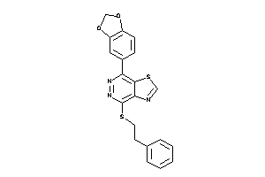 7-(1,3-benzodioxol-5-yl)-4-(phenethylthio)thiazolo[4,5-d]pyridazine