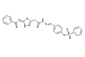 Benzenesulfonic Acid [4-[[[2-(2-benzoylimino-3H-1,3,4-thiadiazol-5-yl)acetyl]hydrazono]methyl]phenyl] Ester