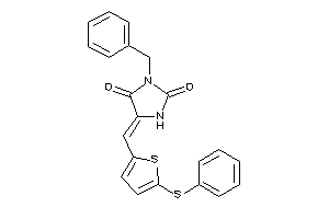 3-benzyl-5-[[5-(phenylthio)-2-thienyl]methylene]hydantoin