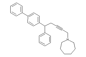 1-[5-phenyl-5-(4-phenylphenyl)pent-2-ynyl]azepane