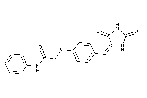 2-[4-[(2,5-diketoimidazolidin-4-ylidene)methyl]phenoxy]-N-phenyl-acetamide