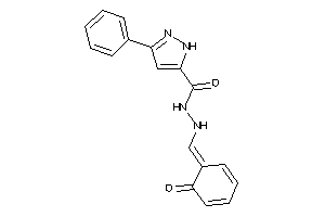 Image of N'-[(6-ketocyclohexa-2,4-dien-1-ylidene)methyl]-3-phenyl-1H-pyrazole-5-carbohydrazide