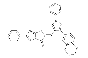 5-[[3-(2,3-dihydro-1,4-benzodioxin-6-yl)-1-phenyl-pyrazol-4-yl]methylene]-2-phenyl-thiazolo[2,3-e][1,2,4]triazol-6-one