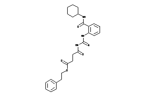 Image of 4-[[2-(cyclohexylcarbamoyl)phenyl]thiocarbamoylamino]-4-keto-butyric Acid Phenethyl Ester