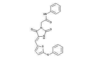 2-[2,5-diketo-4-[[5-(phenylthio)-2-thienyl]methylene]imidazolidin-1-yl]-N-phenyl-acetamide