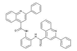 Image of 2-phenyl-N-[2-[(2-phenylquinoline-4-carbonyl)amino]phenyl]cinchoninamide