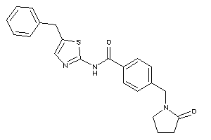 Image of N-(5-benzylthiazol-2-yl)-4-[(2-ketopyrrolidino)methyl]benzamide