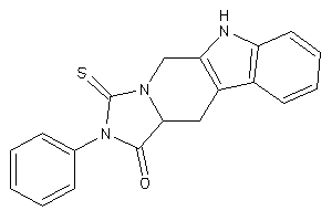 Image of 2-phenyl-1-thioxo-3a,4,9,10-tetrahydroimidazo[1,5-b]$b-carbolin-3-one
