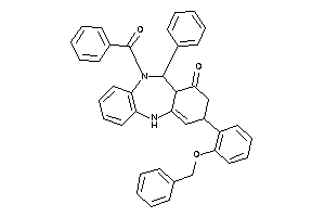 Image of 9-(2-benzoxyphenyl)-5-benzoyl-6-phenyl-6a,8,9,11-tetrahydro-6H-benzo[b][1,5]benzodiazepin-7-one