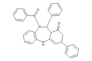 Image of 5-benzoyl-6,9-diphenyl-6a,8,9,11-tetrahydro-6H-benzo[b][1,5]benzodiazepin-7-one