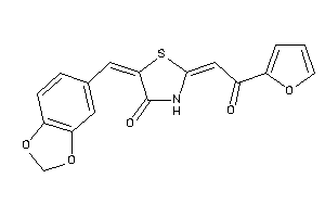 Image of 2-[2-(2-furyl)-2-keto-ethylidene]-5-piperonylidene-thiazolidin-4-one