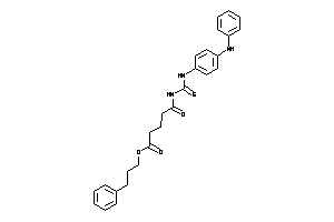 5-[(4-anilinophenyl)thiocarbamoylamino]-5-keto-valeric Acid 3-phenylpropyl Ester