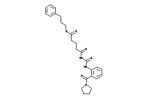 Image of 5-keto-5-[[2-(pyrrolidine-1-carbonyl)phenyl]thiocarbamoylamino]valeric Acid 3-phenylpropyl Ester