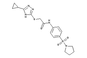 Image of 2-[(5-cyclopropyl-4H-1,2,4-triazol-3-yl)thio]-N-(4-pyrrolidinosulfonylphenyl)acetamide