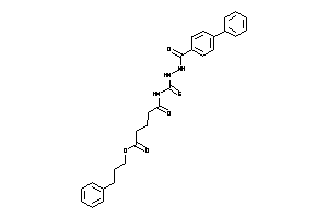 Image of 5-keto-5-[[(4-phenylbenzoyl)amino]thiocarbamoylamino]valeric Acid 3-phenylpropyl Ester