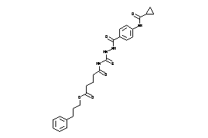 5-[[[4-(cyclopropanecarbonylamino)benzoyl]amino]thiocarbamoylamino]-5-keto-valeric Acid 3-phenylpropyl Ester