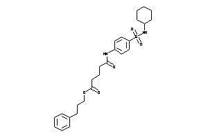 Image of 5-[4-(cyclohexylsulfamoyl)anilino]-5-keto-valeric Acid 3-phenylpropyl Ester