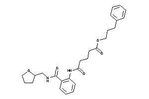 5-keto-5-[2-(tetrahydrofurfurylcarbamoyl)anilino]valeric Acid 3-phenylpropyl Ester