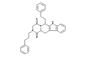 6-phenethyl-2-(3-phenylpropyl)-6,7,12,12a-tetrahydro-3H-pyrazino[1,2-b]$b-carboline-1,4-quinone