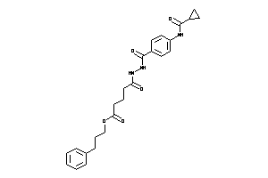 5-[N'-[4-(cyclopropanecarbonylamino)benzoyl]hydrazino]-5-keto-valeric Acid 3-phenylpropyl Ester