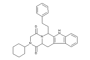 2-cyclohexyl-6-phenethyl-6,7,12,12a-tetrahydro-3H-pyrazino[1,2-b]$b-carboline-1,4-quinone