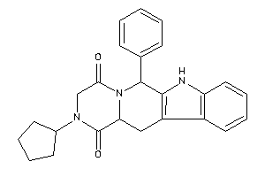 2-cyclopentyl-6-phenyl-6,7,12,12a-tetrahydro-3H-pyrazino[1,2-b]$b-carboline-1,4-quinone