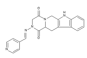 Image of 2-(4-pyridylmethyleneamino)-6,7,12,12a-tetrahydro-3H-pyrazino[1,2-b]$b-carboline-1,4-quinone
