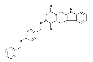 Image of 2-[(4-benzoxybenzylidene)amino]-6,7,12,12a-tetrahydro-3H-pyrazino[1,2-b]$b-carboline-1,4-quinone