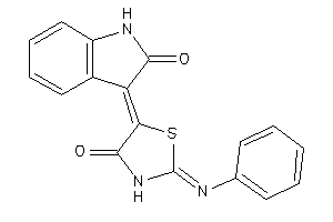 Image of 5-(2-ketoindolin-3-ylidene)-2-phenylimino-thiazolidin-4-one