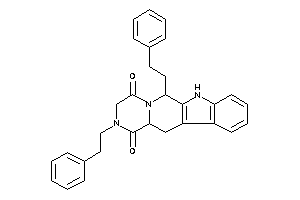 2,6-diphenethyl-6,7,12,12a-tetrahydro-3H-pyrazino[1,2-b]$b-carboline-1,4-quinone