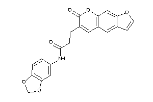 N-(1,3-benzodioxol-5-yl)-3-(7-ketofuro[3,2-g]chromen-6-yl)propionamide