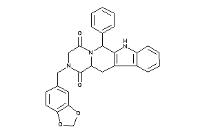 6-phenyl-2-piperonyl-6,7,12,12a-tetrahydro-3H-pyrazino[1,2-b]$b-carboline-1,4-quinone