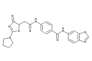 N-(1,3-benzothiazol-6-yl)-4-[[2-(4-keto-2-pyrrolidino-2-thiazolin-5-yl)acetyl]amino]benzamide
