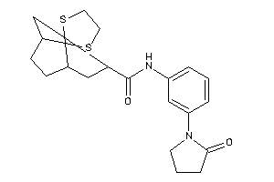 Image of N-[3-(2-ketopyrrolidino)phenyl]spiro[1,3-dithiolane-2,8'-bicyclo[3.2.1]octane]-3'-carboxamide